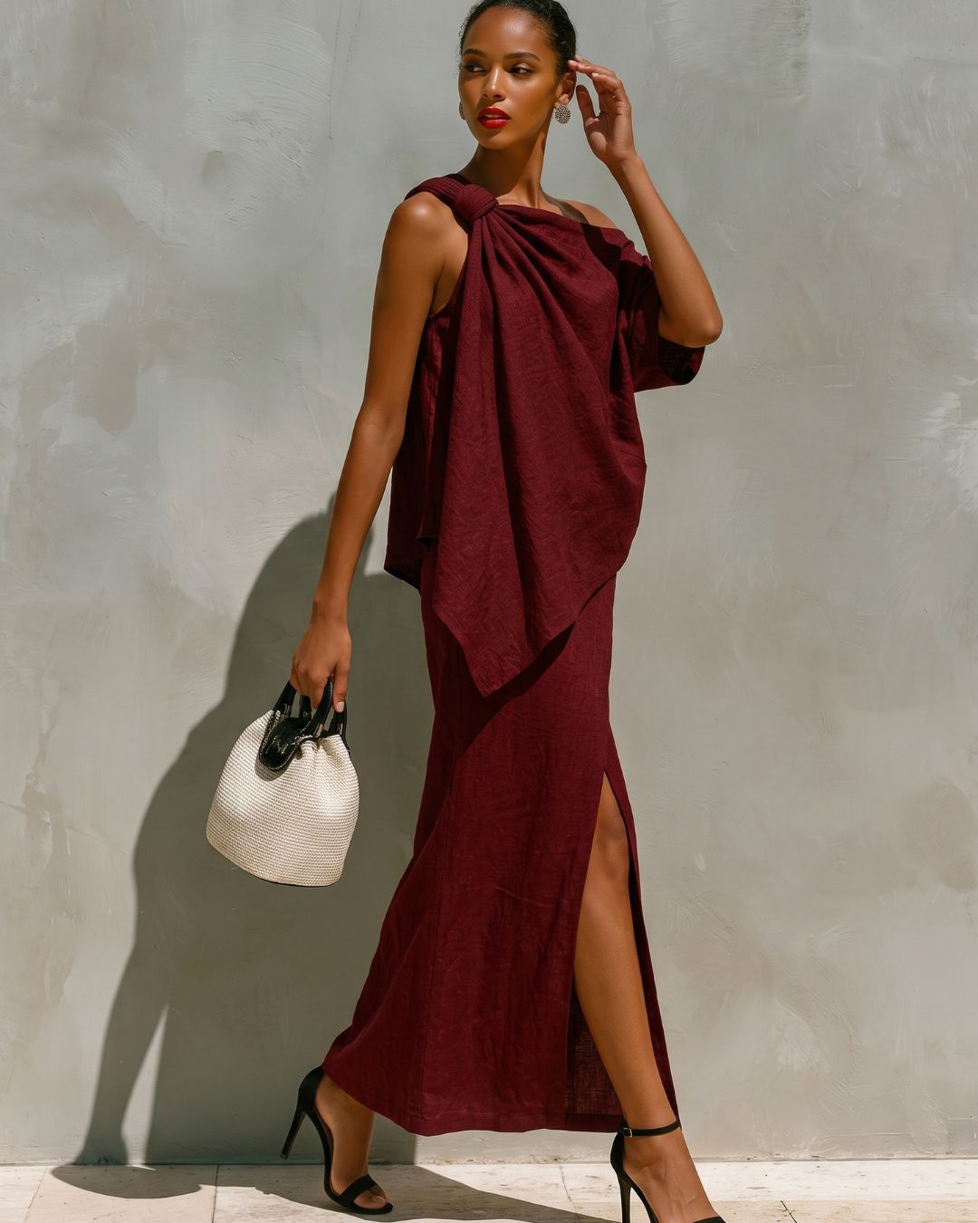 Willluxe® One-Shoulder Knot Set
