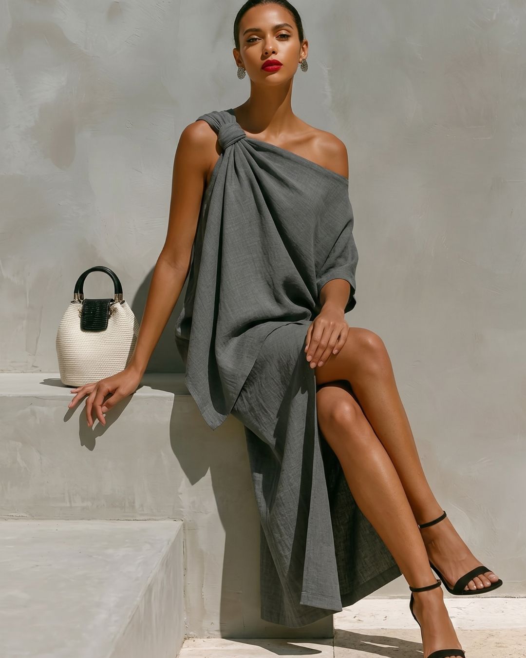 Willluxe® One-Shoulder Knot Set