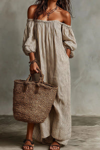 Willluxe® Striped Off-Shoulder Resort Maxi Dress