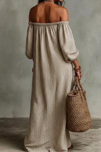 Willluxe® Striped Off-Shoulder Resort Maxi Dress
