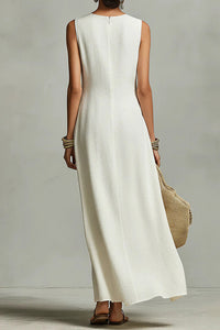 Willluxe® Asymmetric Hem Sleeveless Maxi Dress