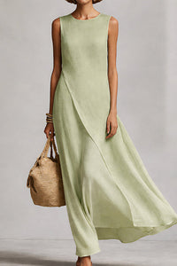 Willluxe® Asymmetric Hem Sleeveless Maxi Dress
