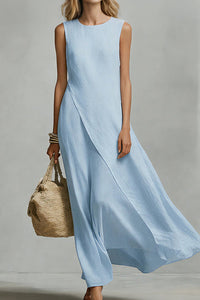 Willluxe® Asymmetric Hem Sleeveless Maxi Dress