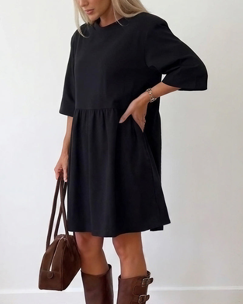 Willluxe® Casual Loose Tiered Mini Dress