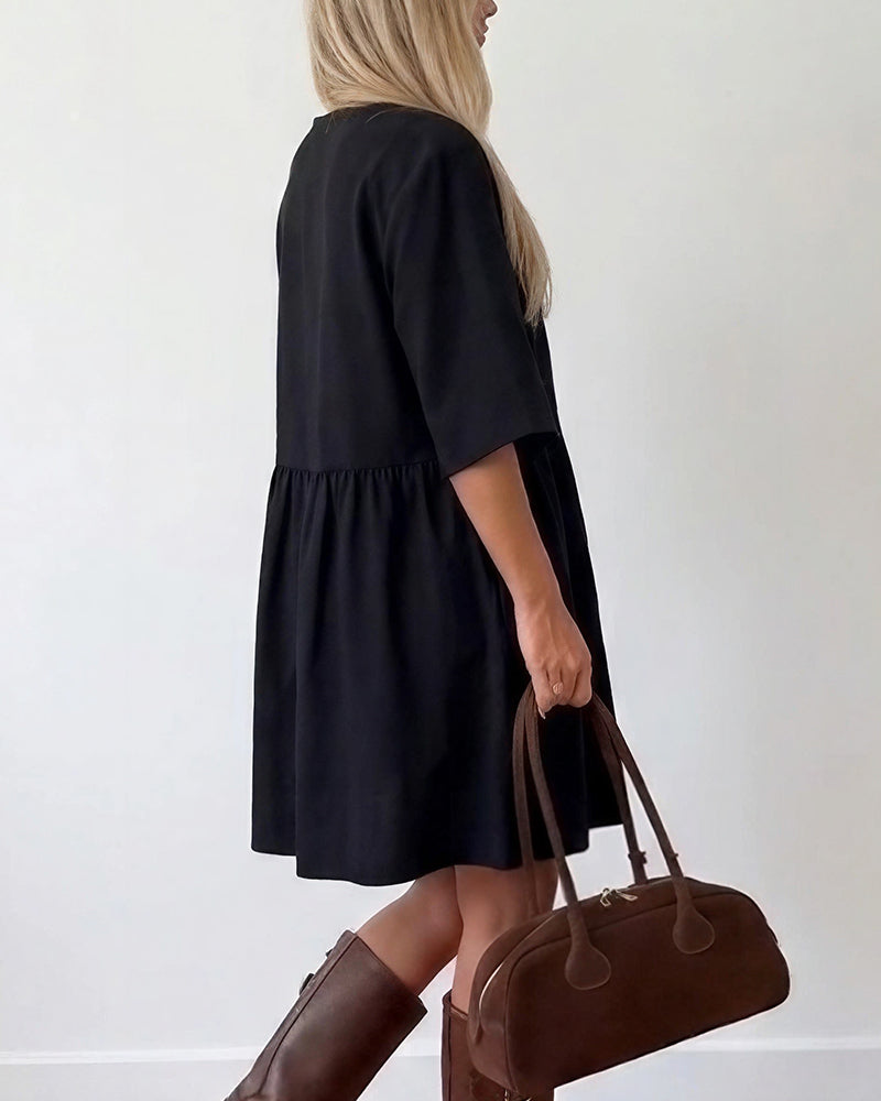 Willluxe® Casual Loose Tiered Mini Dress