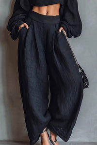 Willluxe® Off-Shoulder Crop Top and Wide Leg Pants Two-Piece Set