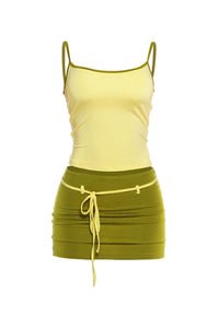 Willluxe® Fitted Tank Lace-Up Mini Skirt Set