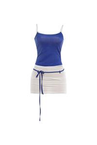 Willluxe® Fitted Tank Lace-Up Mini Skirt Set