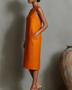 Willluxe® Sleeveless Crew Neck Midi Dress