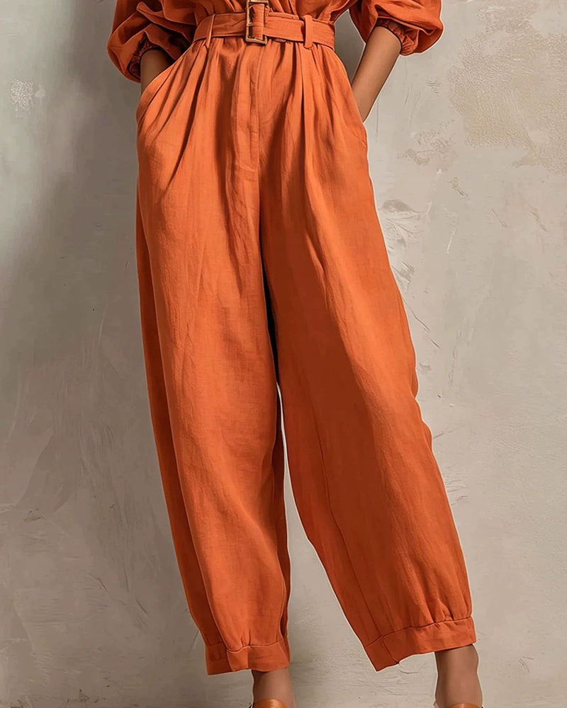 Willluxe® Effortless Belted Jumpsuit