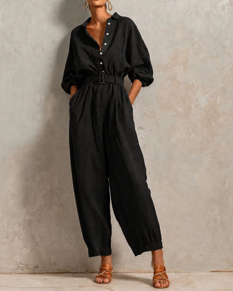 Willluxe® Effortless Belted Jumpsuit