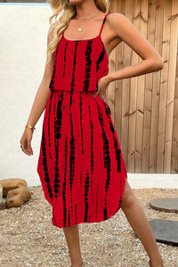 Willluxe® Tie-Dye Midi Slip Dress With Side Slit