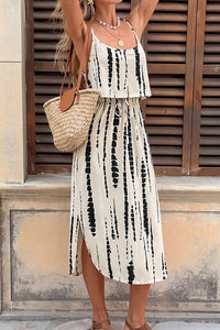 Willluxe® Tie-Dye Midi Slip Dress With Side Slit