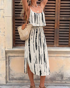 Willluxe® Tie-Dye Midi Slip Dress With Side Slit