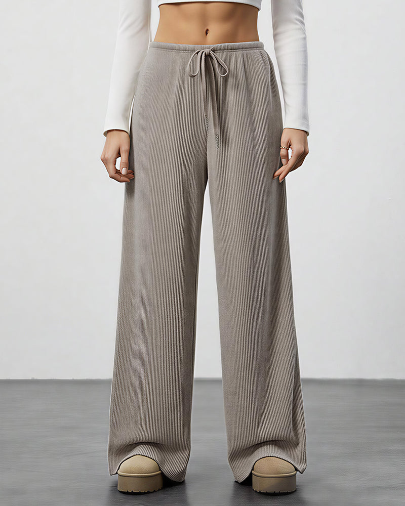 Willluxe® Drape Wide Leg Drawstring Lounge Pants