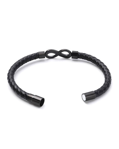WILLLUXE® Custom Men's Braided Leather Bracelet Gift Box