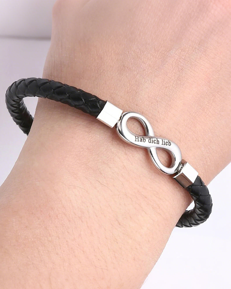 WILLLUXE® Custom Men's Braided Leather Bracelet Gift Box