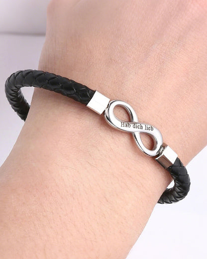 WILLLUXE® Custom Men's Braided Leather Bracelet Gift Box