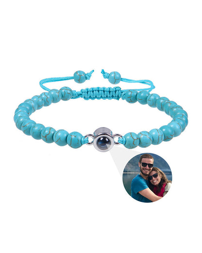 WILLLUXE® Custom Photo Projection Stone Bracelet