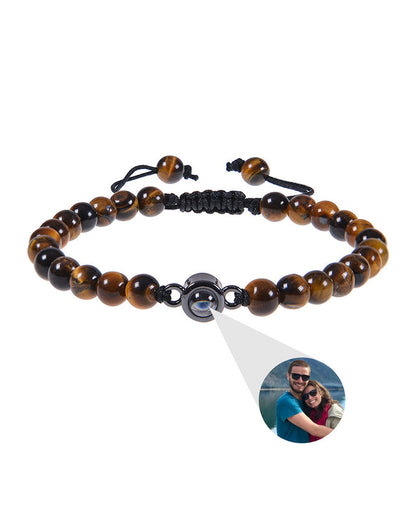 WILLLUXE® Custom Photo Projection Stone Bracelet