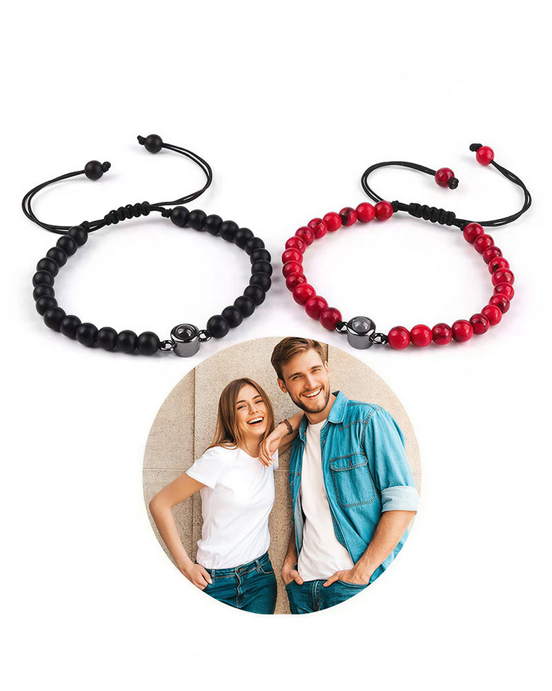 WILLLUXE® Custom Photo Projection Stone Bracelet