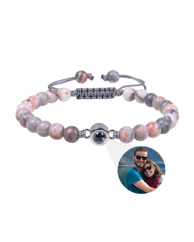 WILLLUXE® Custom Photo Projection Stone Bracelet