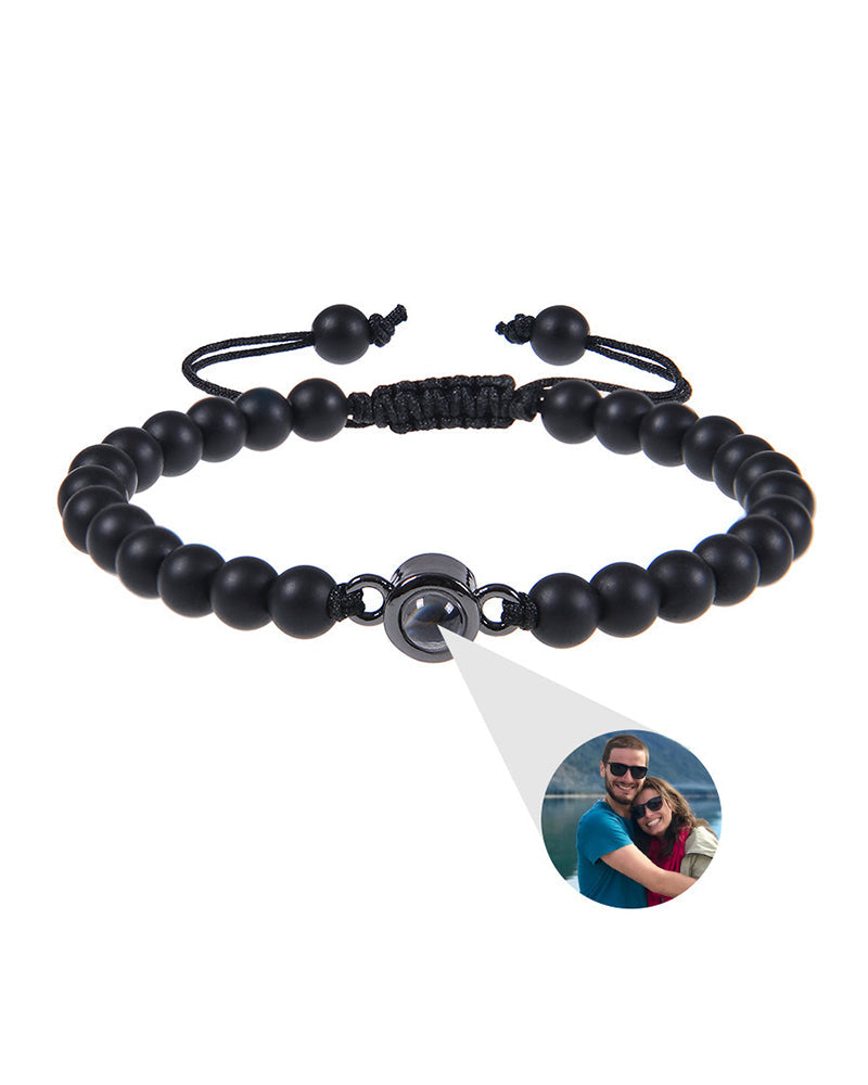 WILLLUXE® Custom Photo Projection Stone Bracelet