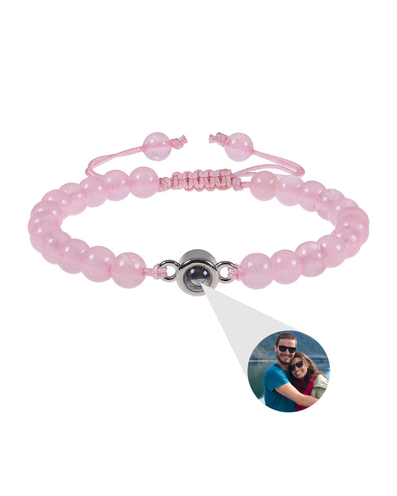 WILLLUXE® Custom Photo Projection Stone Bracelet