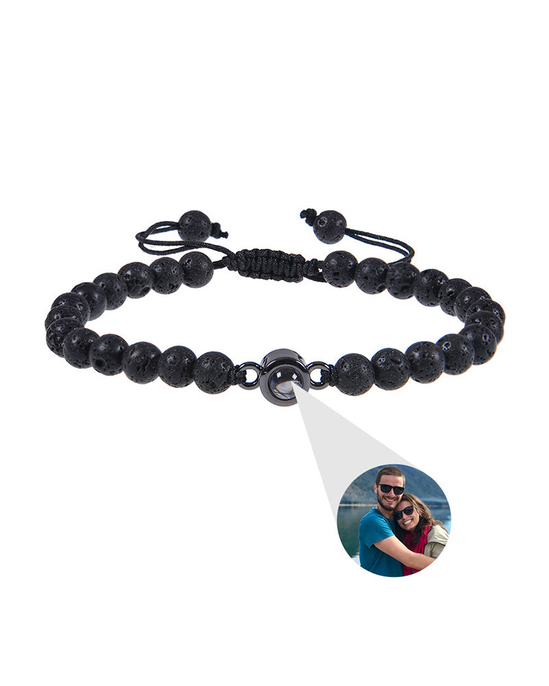 WILLLUXE® Custom Photo Projection Stone Bracelet