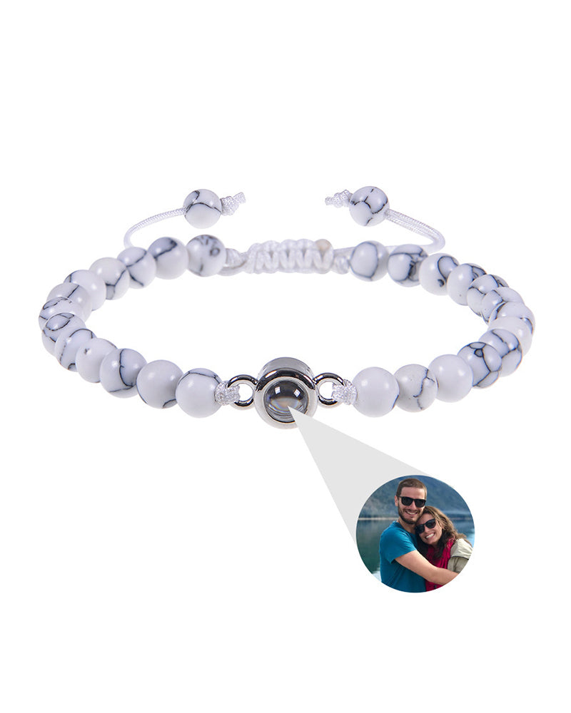 WILLLUXE® Custom Photo Projection Stone Bracelet
