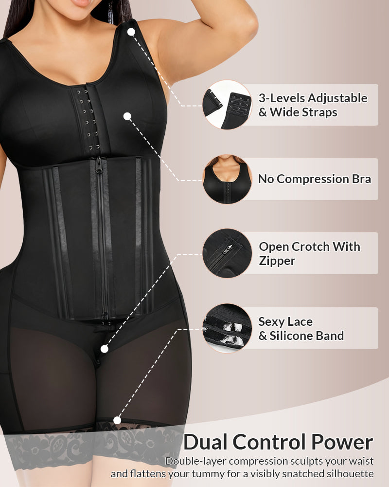 Willluxe® CurveFlex - Double Tummy Control Full Body Shapewear