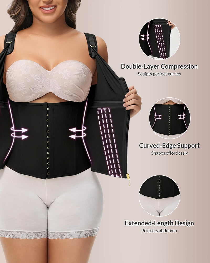 Willluxe® CurveFlex - Double-Layer Tummy Waist Shaper With Bra