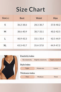 Willluxe® CurveFlex - V Neck Bodysuit Tummy Control Shapewear