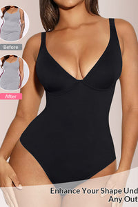 Willluxe® CurveFlex - V Neck Bodysuit Tummy Control Shapewear