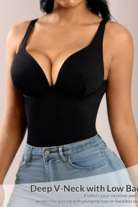 Willluxe® CurveFlex - V Neck Bodysuit Tummy Control Shapewear