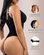 Willluxe® CurveFlex - V Neck Bodysuit Tummy Control Shapewear