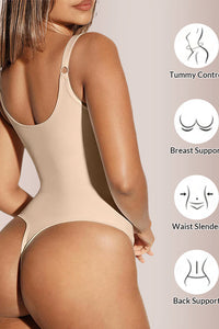 Willluxe® CurveFlex - V Neck Bodysuit Tummy Control Shapewear
