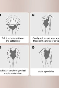 Willluxe® CurveFlex - V Neck Bodysuit Tummy Control Shapewear