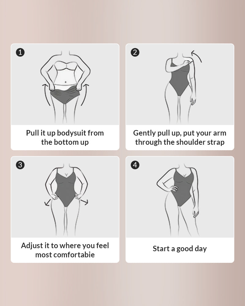 Willluxe® CurveFlex - V Neck Bodysuit Tummy Control Shapewear
