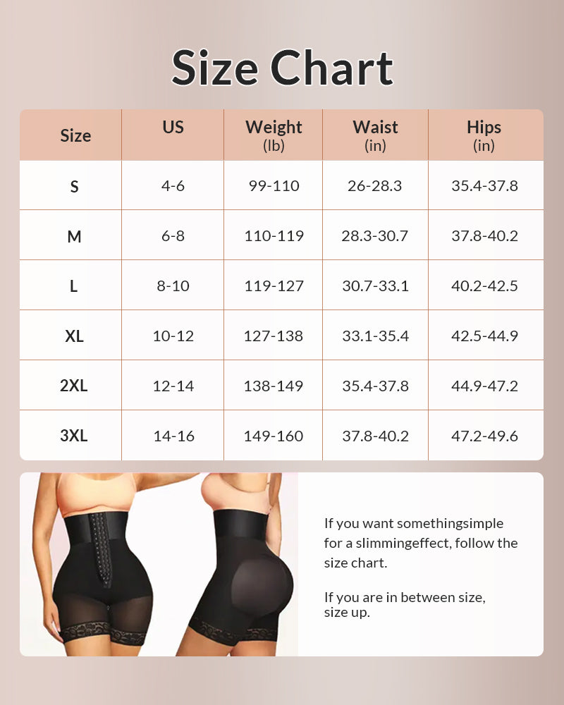 Willluxe® CurveFlex - High Waist Butt Lift Girdle Shorts