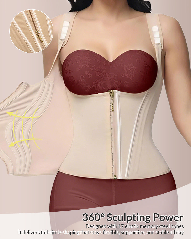 Willluxe® CurveFlex - Double Waistband Corset Waist Trainer