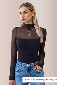 Willluxe® CurveFlex - Turtle Neck Long Sleeve Shapewear