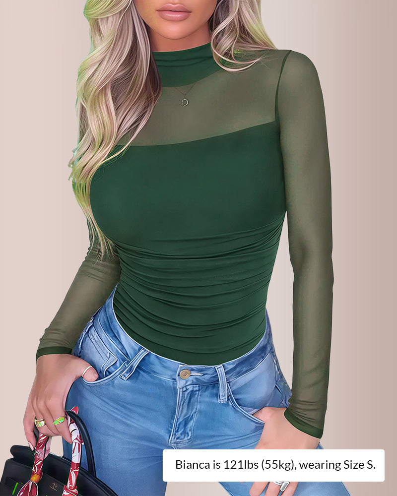 Willluxe® CurveFlex - Turtle Neck Long Sleeve Shapewear