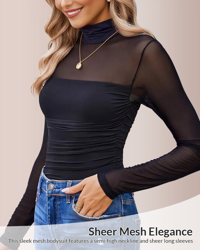 Willluxe® CurveFlex - Turtle Neck Long Sleeve Shapewear