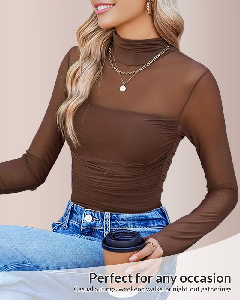 Willluxe® CurveFlex - Turtle Neck Long Sleeve Shapewear