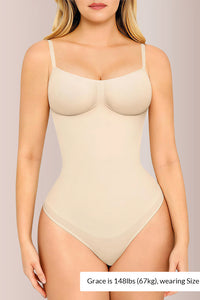 Willluxe® Seamless Bust-Covered Thong Bodysuit