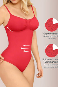 Willluxe® Seamless Bust-Covered Thong Bodysuit