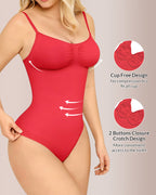 Willluxe® Seamless Bust-Covered Thong Bodysuit