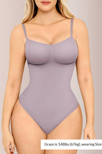Willluxe® Seamless Bust-Covered Thong Bodysuit