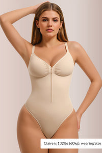 Willluxe® Seamless Heart-Neck Thong Bodysuit